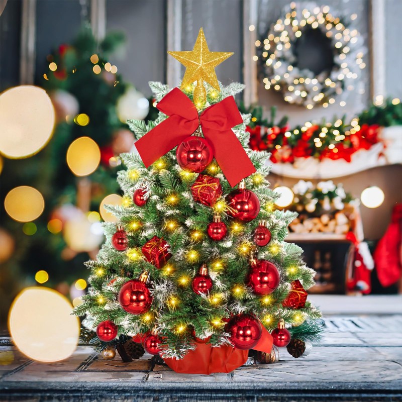 BBLTIFF Artificial Christmas Tree, 58 cm, Mini Christmas Tree with