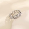 Sumeror S925 Sterling Silver Cubic Zirconia Band Rings for Women