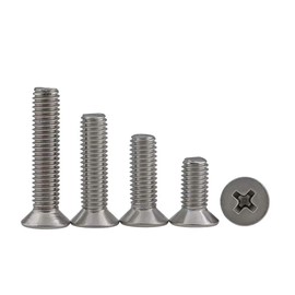 BOZONLI Phillips Countersunk Machine Screws Bolt Flat Head Stainless Steel Screws, M4*14mm,50 pcs
