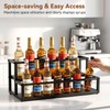 Nuovoware Expandable Coffee Syrup Organizer, 2-Tier Syrup Rack, Black