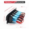 FXC Rocker Switch Aluminum Panel 5 Gang Toggle Switches Dash