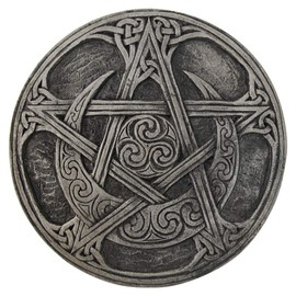 Dryad Design Moon Pentacle Plaque Stone Finish