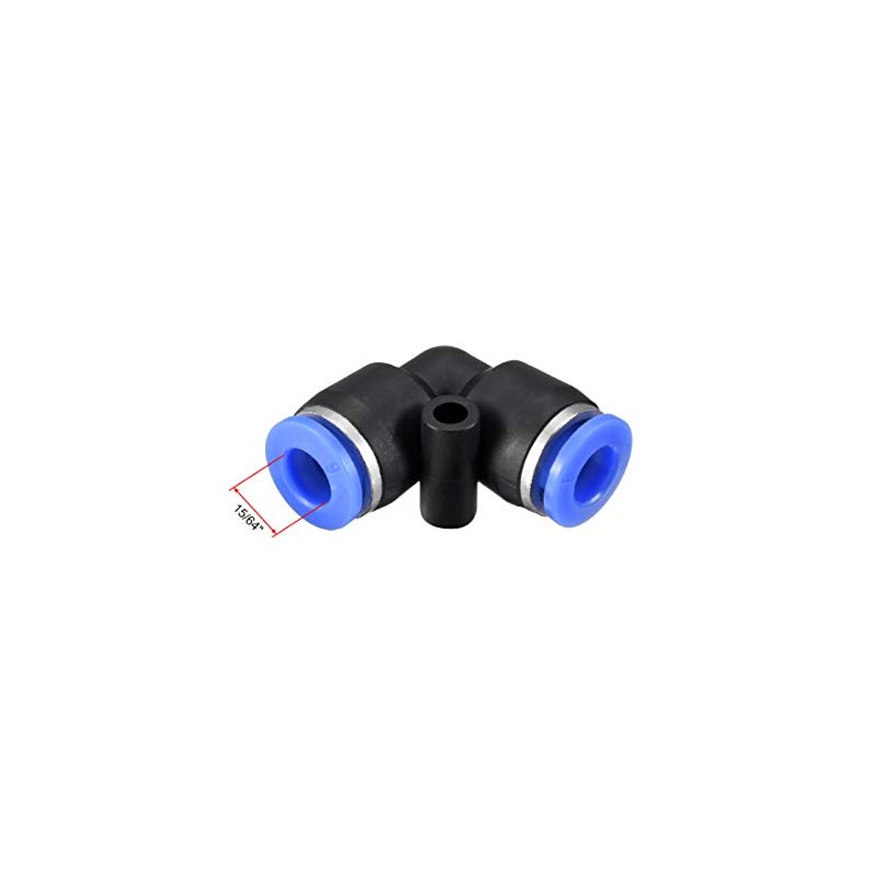 sourcing map Plastic Elbow Push to Connect Tube Fitting 6mm