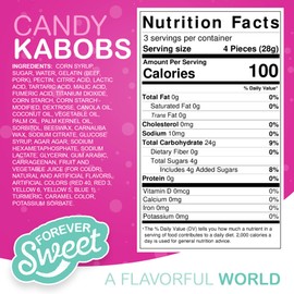 Forever Sweet Candy Kabobs, Individually Wrapped Assorted Gummies, By Coblentz Chocolates Since 1987 (Under the Sea)