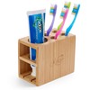 Kozy Bath 100% Natural Bamboo Toothbrush and Toothpaste Holder Stand