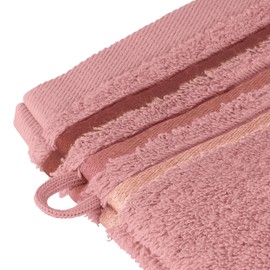 Schiesser Terry Wash Mitt Skyline Colour Set of 5 100% Cotton from Sustainable Production Absorbent Soft Colourfast 16 x 22 cm Dusky Pink