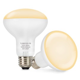 ALAMPEVER 2 Pack Reptile Heat Bulb, 100W Basking Light for Bearded Dragon, E26 Base, Durable Basking Bulb for Amphibian, Lizard, Snake, Tortoise, Gecko