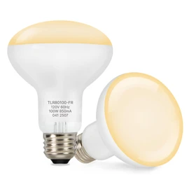 ALAMPEVER 2 Pack Reptile Heat Bulb, 100W Basking Light for Bearded Dragon, E26 Base, Durable Basking Bulb for Amphibian, Lizard, Snake, Tortoise, Gecko