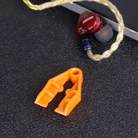 okcsc MMCX Cable Removal Tool IEM Earbuds Tool Help to Separate MMCX Connectors with Cable MMCX Assist Wire Pulling Tool Remover Earbuds Accessories Clamp A Pair of Orange