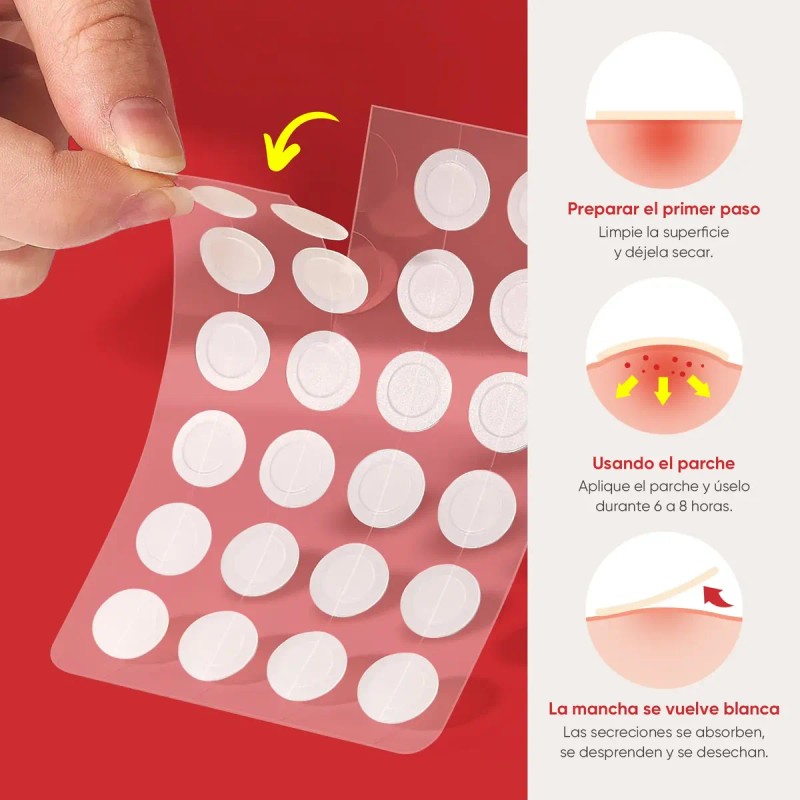Parches Para Acné Hidrocoloide, Anti Acne Espinillas Granos