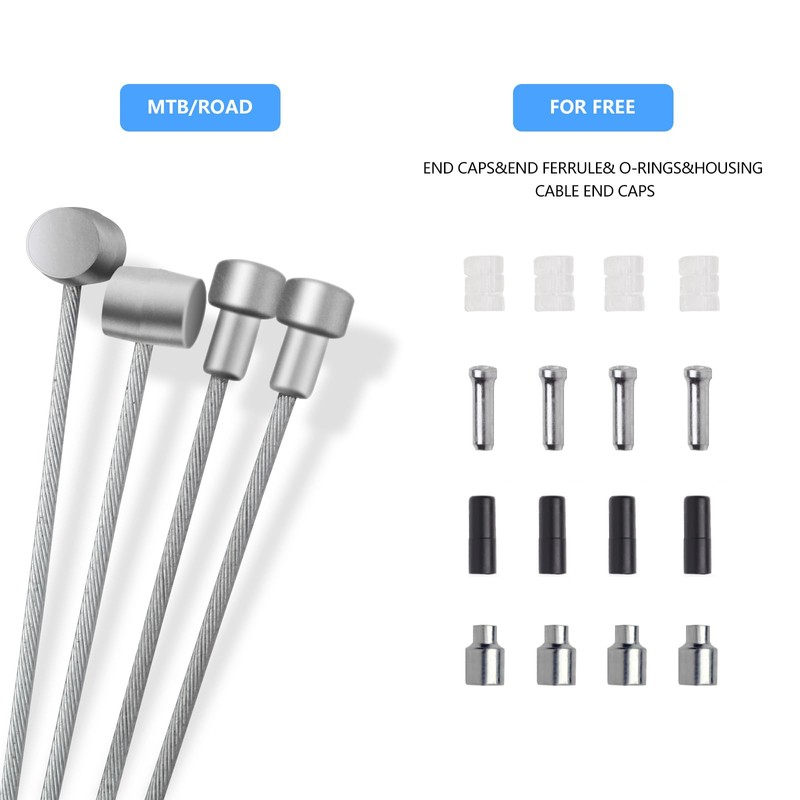4PCS Universal Bike Brake Cable,Replaceable Brake Inner Wire Cable, Include
