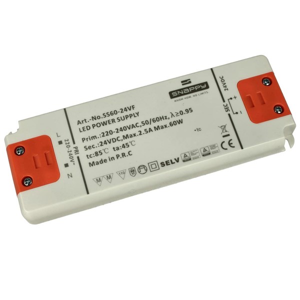 LEDLUX Slim Transformer 24V Slim Power Supply DC24V Flat Design