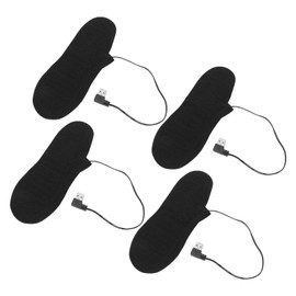 Heated Socks for Men Women, 4 Pcs Electric Heated Insoles Foot Warmers USB Rechargeable High Temperature for Winter Outdoor Activities