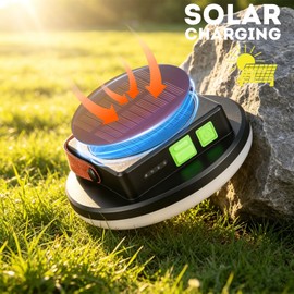 WholeFire Solar LED Camping Lamp, LED Tent Light for Camping Hanging, Camping Lantern with 4 Modes, Camping Light Lamp for Outdoor, Emergency, Fishing, Hiking