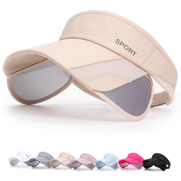 LAC NA Women's Sun Visor, Sun Shade, Adjustable Brim, Extendable,
