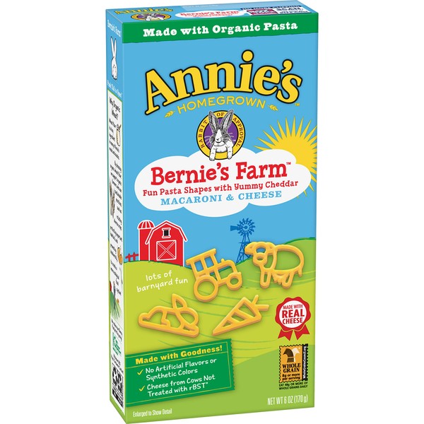 Annie's Farm Friends and Cheddar Macaroni and Cheese, 6 oz (Pack of 12)