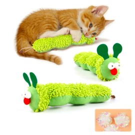 Hey Jumi Exciting Green Worm Cat Toy with Catnip - 9 Inches, Perfect for Interactive Play & Relaxation - Ideal for Kitties & Indoor Cats - Catnip Toys, Catnip Chew Toy