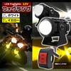 PIENSE Motorcycle Fog Light with 2 LEDs/Switch Included, Small, Waterproof,