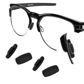 Silicone Nose Pads Replacement Nose Pieces for Costa Del Mar South Point/Cook/Fernandina/Shipmaster/Ponce/Wader/Flagler/Peli - 2 Pairs Black Nose Cushion