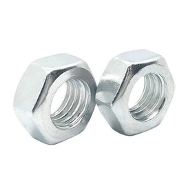 2Pcs M24 Hex Nut Stainless Steel Metric Thread Hex Lock Nut Silver