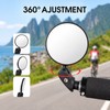 360° Adjustable Bicycle Bar End Mirror, Convex Wide-Angle Rear View