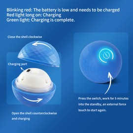 Dog Toy Balls, Interactive Toys for Puppy Small Dogs Cats,Robust self-Rolling Ball, Tough Motion Activated Automatic Moving Dog Ball Toys Indoor Outdoor