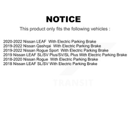 Rear Ceramic Disc Brake Pads TEC-1965 Replacement For Nissan Rogue Sport Qashqai LEAF With Electric Parking
