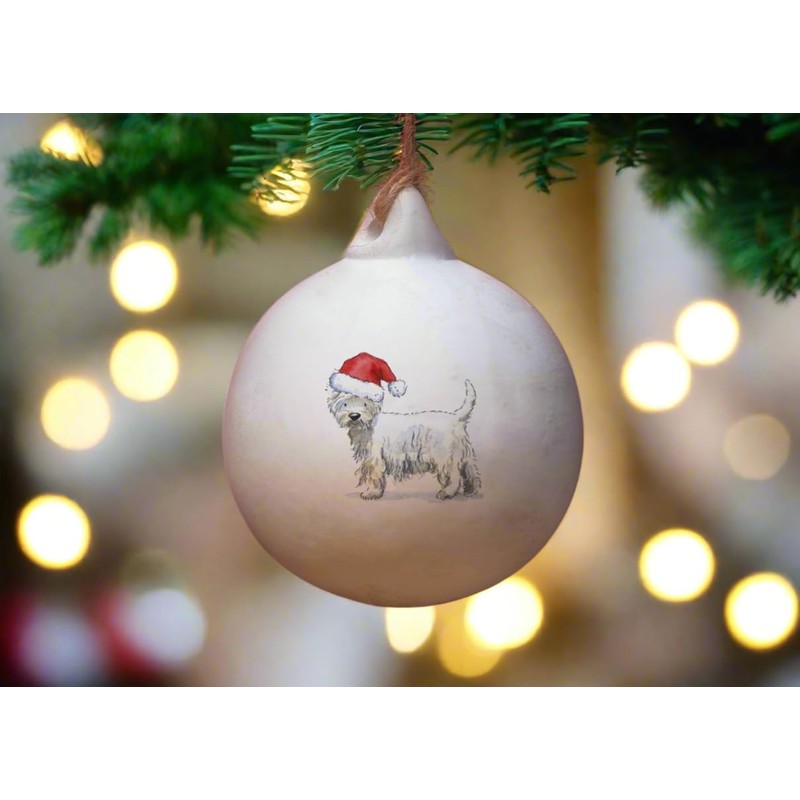 Image Industry Westie Ceramic Bauble - Tree Decoration - Christmas