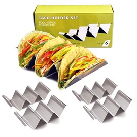 6 Pack Taco Holder Stand Stainless Steel Oven Safe