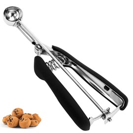 Extra Mini Cookie Scoop for Baking, 1 tsp / 5 ml Cookie Scooper, 18/8 Stainless Steel Cookie Scooper for Baking, Cookie Dough Scoop with Non-slip Grip (25mm)
