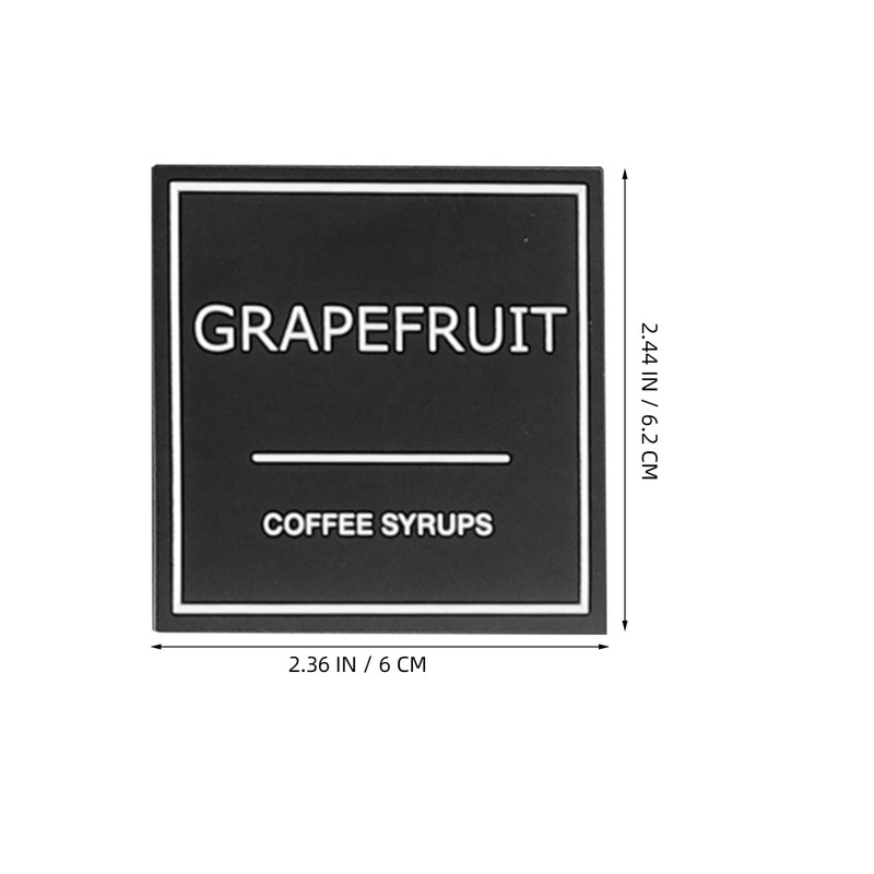 Hemoton Waterproof Syrup Labels 36-Pack Removable Coffee Syrup Bottle Stickers