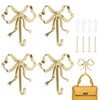 Abizarch Gold Wall Hook, 4 Pcs Coat Hook Bow Knot