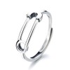 IMINI Simple Safety Pin Open Finger Band Sterling Silver 925