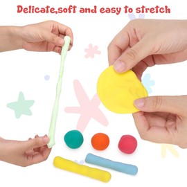 Air Dry Clay, 36 Colors Ultra Light Modeling Clay for Kids with Tools, Polymer Clay, Soft & Stretchable, No Need to Bake, Colorful DIY Clay Gift for Age 3 4 5 6 7 8+ Years Old Boys Girls