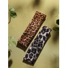 MINACHI 2-Pack Leopard Print Wide Headbands for Women, Soft Stretchy