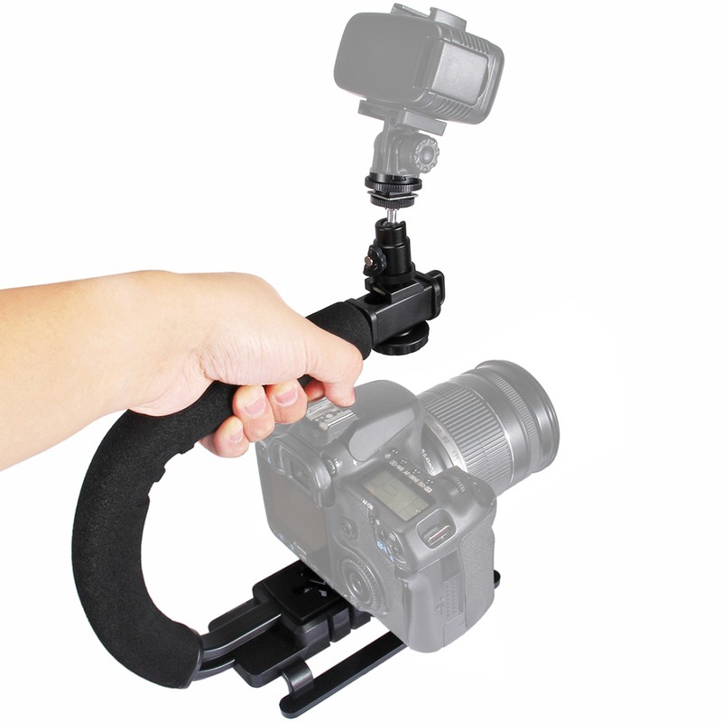PULUZ U-Shaped Portable Handheld Camera Holder Video Handle DV Bracket