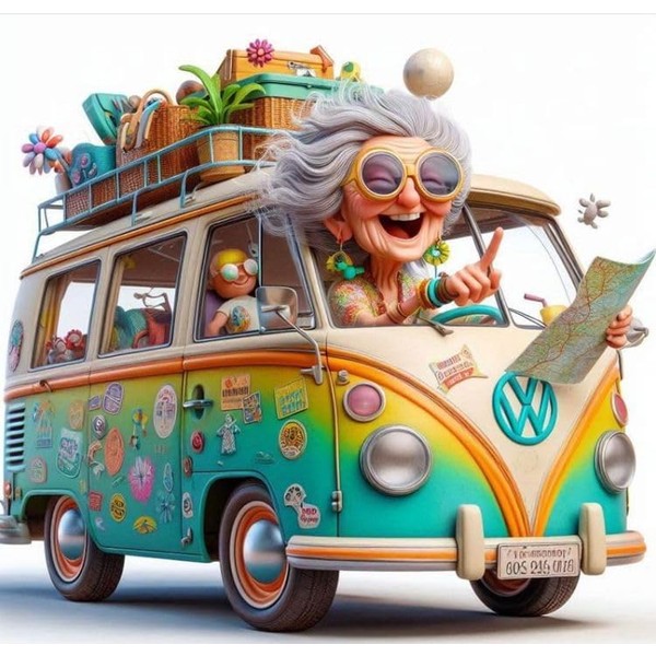 Car Stamped Cross Stitch Kits for Adults Beginner,Counted Cross Stitch