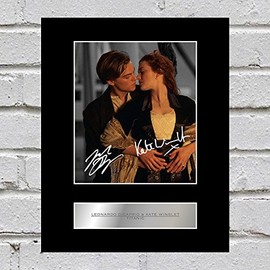 Leonardo Dicaprio Kate Winslet Signed Mounted Photo Display Titanic