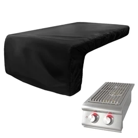 Cover for Blaze Premium LTE Built-in Double Side Burners - 2SBBICV,Heavy Duty 600D Waterproof Outdoor Grill Burner Cover with Plush Lining,Suitable 24''L x 13''W x 11''H,Black