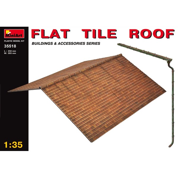 MiniArt 1:35 Scale Flat Tile Roof Plastic Model Kit