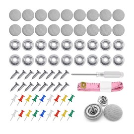 Mandark 60PCS Car Roof Headliner Repair Kit, Vehicle Roof Snap Rivets Retainer with Installation Tool, Automotive Repair Buckle for Interior Ceiling Cloth Fixing, Universal for Most Cars (Gray)
