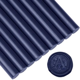 Large Glue Gun Sealing Wax Stick - Navy Blue, for Wedding Invitation Thanks Card Envelope Shower Gifts Wrapping Sealing Decoration Pack of 12