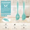 Armrouns Silicone Corner Spoon Slotted, Heat Resistant Rubber Spoonula for