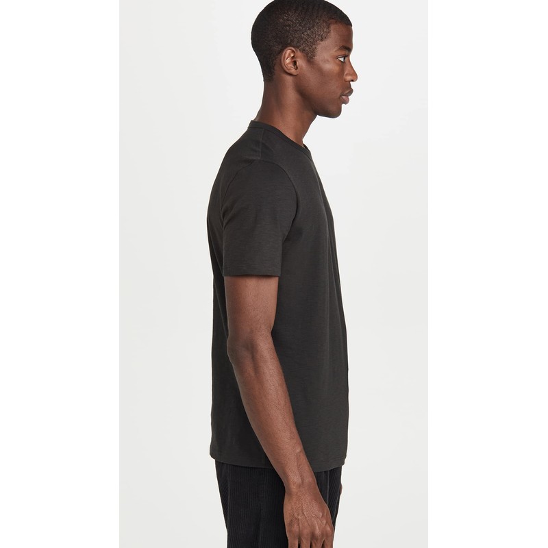 Theory Men's Essential Cosmos Slub Cotton Tee, Black, XS