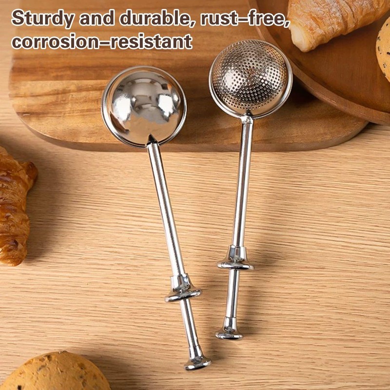 2 Pieces Flour Sieve, Stainless Steel Flour Filter, Retractable Sieve,