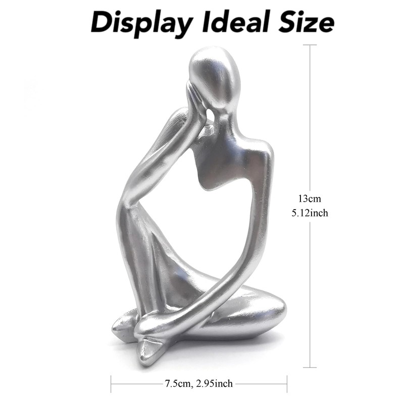 YUESUO Thinker Statue Abstract Sculptures Resin Decoration, Abstract Figure Crafts,