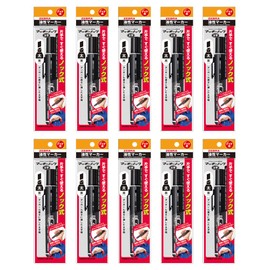 Zebra B-P-YYSB6-BK Permanent Pens, McKnock, Bold Point, Black, 10 Pens