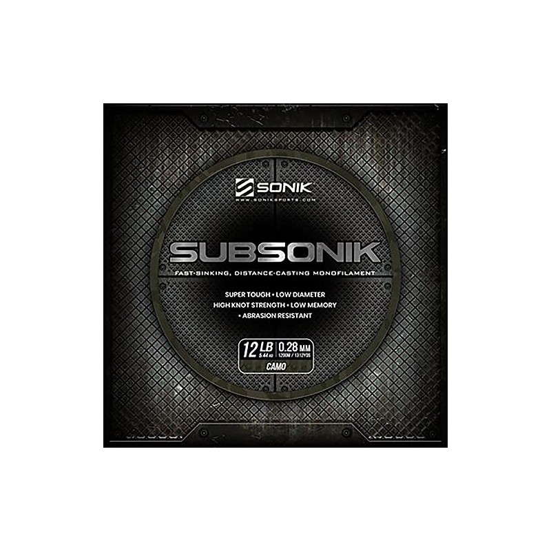 Sonik SubSonik Camo Carp Mono Line 1200m : 12lb
