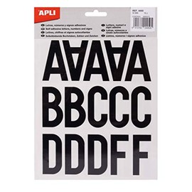 APLI 4450 – Stickers (Letters, Numbers, Signs) 50 mm, Black, 1 Unit