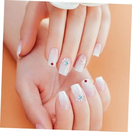 Healvian 2pcs Resin Flatback Rhinestones Nail Charms Decorative Nail Art Decors for Women Dazzling for Home Salon Use